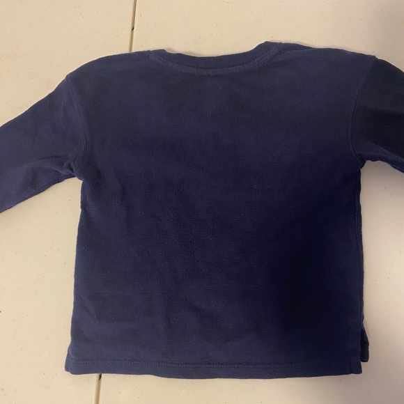 Baby Gap navy blue waffle knit shirt - Picture 2 of 4